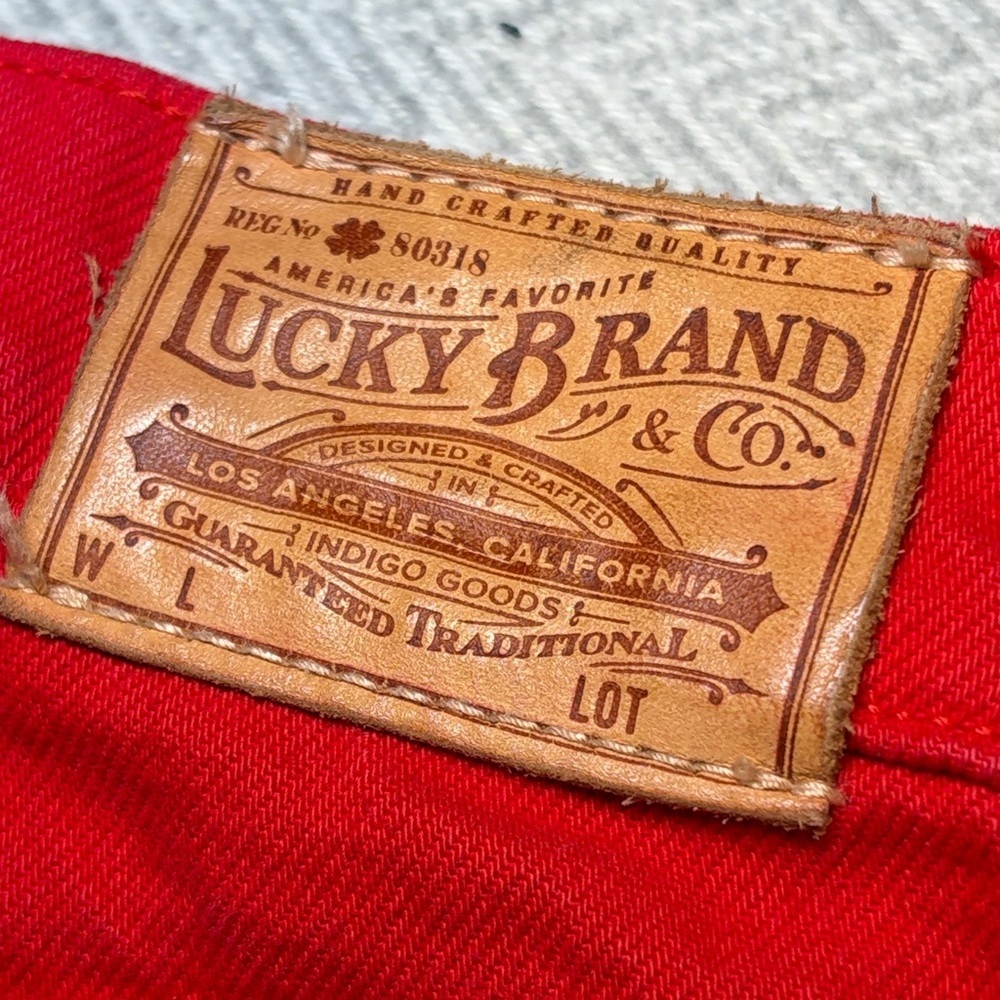 Lucky Brand Red Jean Shorts.  Size 00 - Picture 2 of 12